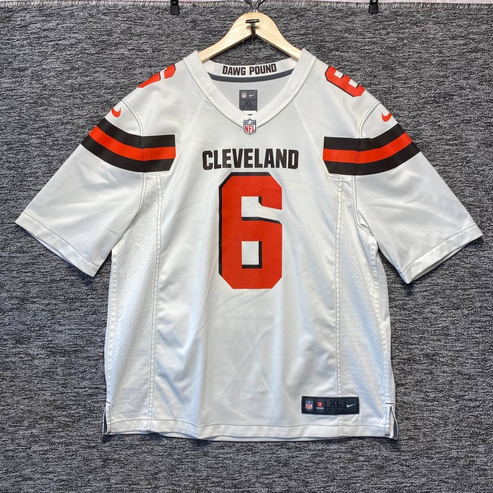 Nike Baker Mayfield Cleveland Browns Jersey Mens XL White NFL On Field Game 6